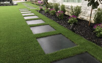 turf and stepping stones